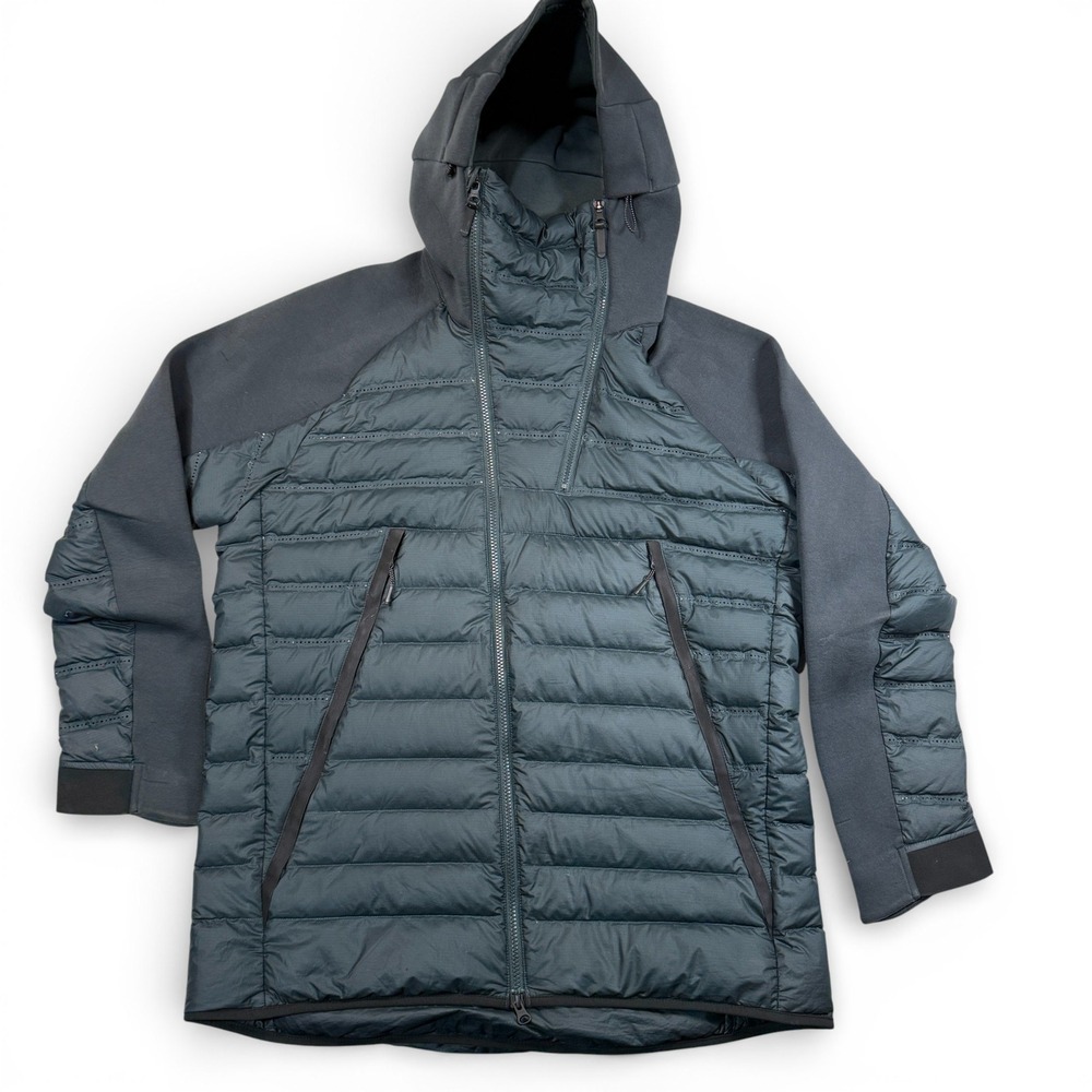 Nike NSW Tech Fleece Aeroloft Down Jacket Men Large Green Hoodie Puffer Gorpcore
